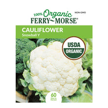 Load image into Gallery viewer, Cauliflower, Snowball Y Organic Seeds