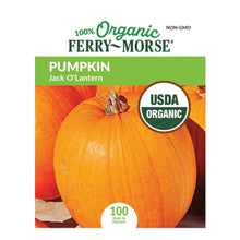 Load image into Gallery viewer, Pumpkin Jack O'Lantern Organic Seeds