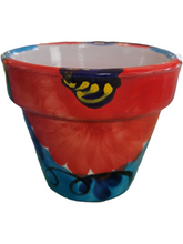Load image into Gallery viewer, Hand Painted "Mini Madrid Red Daisy" Ceramic Pots

