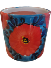 Load image into Gallery viewer, Hand Painted "Mini Madrid Red Daisy" Ceramic Pots
