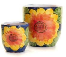 Load image into Gallery viewer, Hand Painted "Mini Madrid Sunflower" Ceramic Pots
