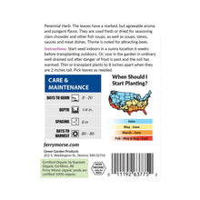 Load image into Gallery viewer, Thyme Organic Seeds
